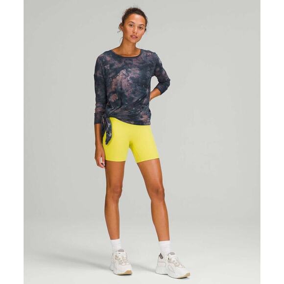 Lululemon To The Point Long Sleeve Top Women's Size 4 Tie Dye Sheer Lightweight - Picture 13 of 16